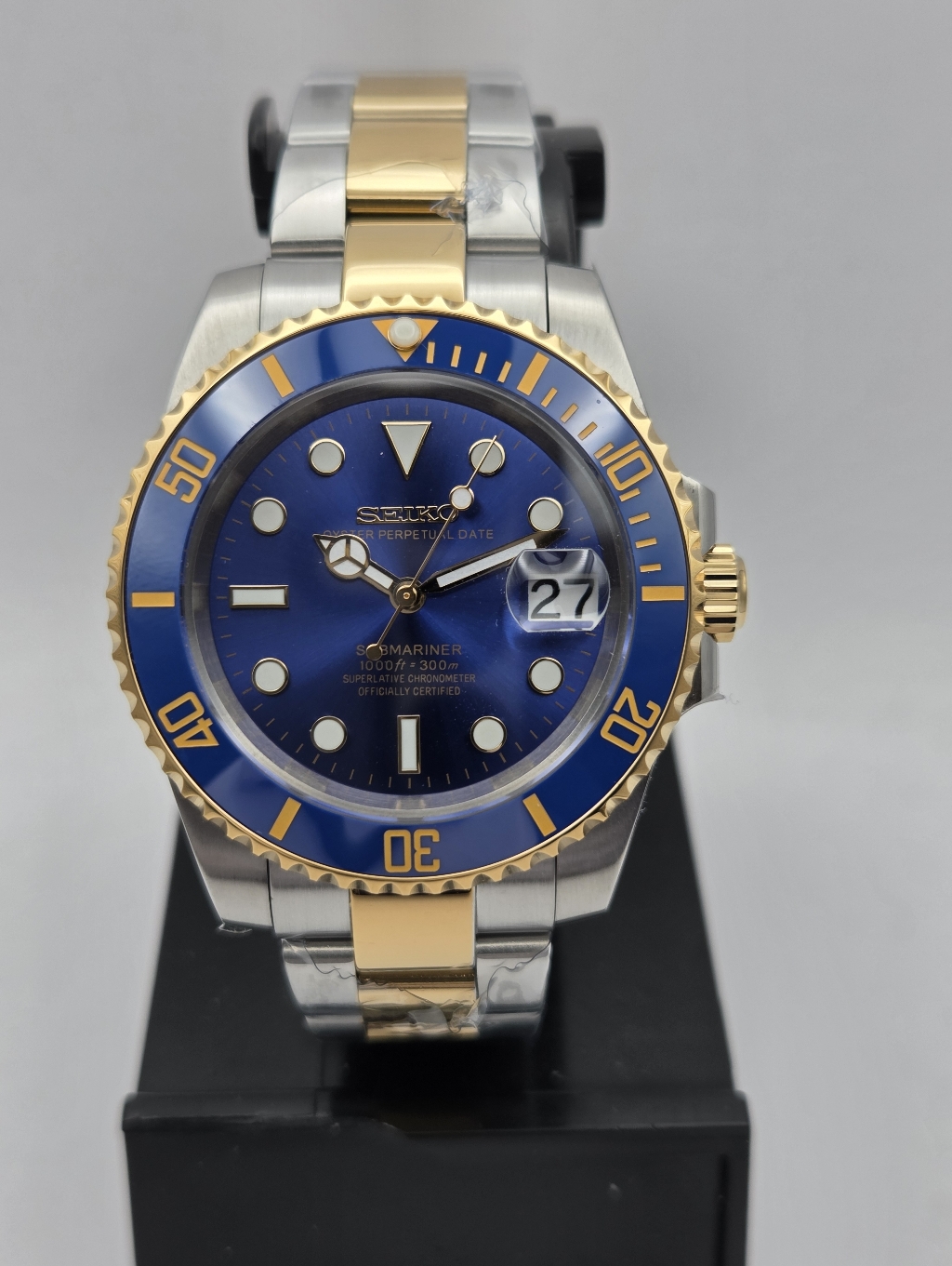 New 40mm Custom Seikomod Automatic Dive Watch Bluesy